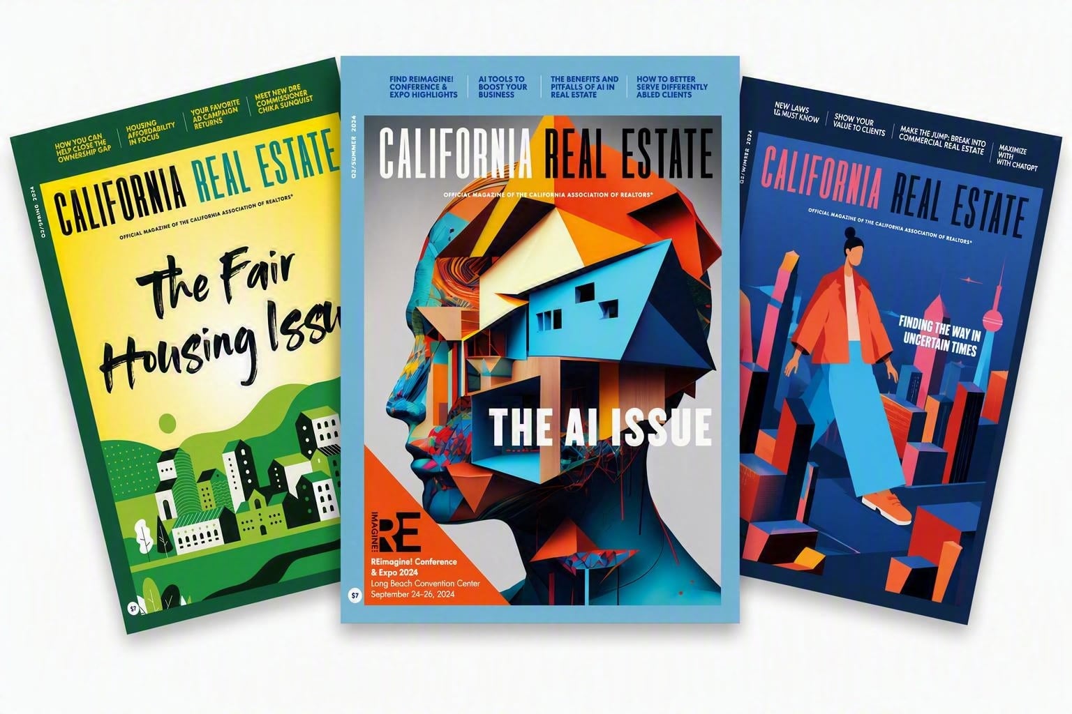 Cover images of California Real Estate magazine